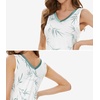 image:imageWiWi Nightgown for Women Super Soft Sleeveless Sleepwear Cool Vneck Sleep Shirts Bamboo Viscose Pj Gown S4XAleaf