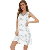 image:imageWiWi Nightgown for Women Super Soft Sleeveless Sleepwear Cool Vneck Sleep Shirts Bamboo Viscose Pj Gown S4XAleaf