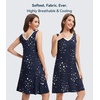 image:imageWiWi Nightgown for Women Super Soft Sleeveless Sleepwear Cool Vneck Sleep Shirts Bamboo Viscose Pj Gown S4XAnavy Stars