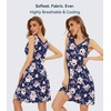 image:imageWiWi Nightgown for Women Super Soft Sleeveless Sleepwear Cool Vneck Sleep Shirts Bamboo Viscose Pj Gown S4XAnavyPeony