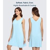 image:imageWiWi Nightgown for Women Super Soft Sleeveless Sleepwear Cool Vneck Sleep Shirts Bamboo Viscose Pj Gown S4XApale Blue