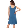 image:imageWiWi Nightgown for Women Super Soft Sleeveless Sleepwear Cool Vneck Sleep Shirts Bamboo Viscose Pj Gown S4XAprussian Blue