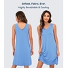 image:imageWiWi Nightgown for Women Super Soft Sleeveless Sleepwear Cool Vneck Sleep Shirts Bamboo Viscose Pj Gown S4XAsky Blue