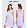 image:imageWiWi Nightgown for Women Super Soft Sleeveless Sleepwear Cool Vneck Sleep Shirts Bamboo Viscose Pj Gown S4XAtaro Purple