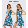 image:imageWiWi Nightgown for Women Super Soft Sleeveless Sleepwear Cool Vneck Sleep Shirts Bamboo Viscose Pj Gown S4XAteal BluePeony