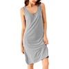 image:imageWiWi Nightgown for Women Super Soft Sleeveless Sleepwear Cool Vneck Sleep Shirts Bamboo Viscose Pj Gown S4XCheather Grey