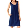 image:imageWiWi Nightgown for Women Super Soft Sleeveless Sleepwear Cool Vneck Sleep Shirts Bamboo Viscose Pj Gown S4XCnavy