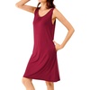 image:imageWiWi Nightgown for Women Super Soft Sleeveless Sleepwear Cool Vneck Sleep Shirts Bamboo Viscose Pj Gown S4XCwine