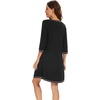 image:imageWiWi Nightgowns for Women 34 Sleeve Sleep Shirts Super Soft Pajamas Gowns Viscose from Bamboo Cooling Nightwear SXXLAblack