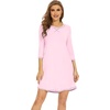 image:imageWiWi Nightgowns for Women 34 Sleeve Sleep Shirts Super Soft Pajamas Gowns Viscose from Bamboo Cooling Nightwear SXXLApink