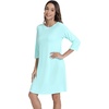 image:imageWiWi Nightgowns for Women 34 Sleeve Sleep Shirts Super Soft Pajamas Gowns Viscose from Bamboo Cooling Nightwear SXXLBaqua