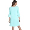 image:imageWiWi Nightgowns for Women 34 Sleeve Sleep Shirts Super Soft Pajamas Gowns Viscose from Bamboo Cooling Nightwear SXXLBaqua