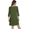 image:imageWiWi Nightgowns for Women 34 Sleeve Sleep Shirts Super Soft Pajamas Gowns Viscose from Bamboo Cooling Nightwear SXXLBarmy Green