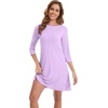 image:imageWiWi Nightgowns for Women 34 Sleeve Sleep Shirts Super Soft Pajamas Gowns Viscose from Bamboo Cooling Nightwear SXXLBlight Purple