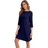 image:imageWiWi Nightgowns for Women 34 Sleeve Sleep Shirts Super Soft Pajamas Gowns Viscose from Bamboo Cooling Nightwear SXXLBnavy