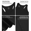 image:imageWiWi Nightgowns for Women Bamboo Viscose Button Down Sleep Shirt Super Soft Sleeveless Dress Cooling Tank Nightshirts SXXLBlack