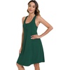 image:imageWiWi Nightgowns for Women Bamboo Viscose Button Down Sleep Shirt Super Soft Sleeveless Dress Cooling Tank Nightshirts SXXLFence Green