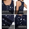 image:imageWiWi Nightgowns for Women Bamboo Viscose Button Down Sleep Shirt Super Soft Sleeveless Dress Cooling Tank Nightshirts SXXLNavy Stars