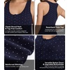 image:imageWiWi Nightgowns for Women Bamboo Viscose Button Down Sleep Shirt Super Soft Sleeveless Dress Cooling Tank Nightshirts SXXLNavyWhite Dots