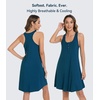 image:imageWiWi Nightgowns for Women Bamboo Viscose Button Down Sleep Shirt Super Soft Sleeveless Dress Cooling Tank Nightshirts SXXLPeacock Blue