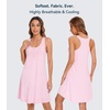 image:imageWiWi Nightgowns for Women Bamboo Viscose Button Down Sleep Shirt Super Soft Sleeveless Dress Cooling Tank Nightshirts SXXLPink