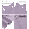 image:imageWiWi Nightgowns for Women Bamboo Viscose Button Down Sleep Shirt Super Soft Sleeveless Dress Cooling Tank Nightshirts SXXLViolet