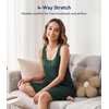 image:imageWiWi Nightgowns for Women Bamboo Viscose Button Down Sleep Shirt Super Soft Sleeveless Dress Cooling Tank Nightshirts SXXLWhite