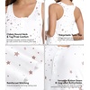 image:imageWiWi Nightgowns for Women Bamboo Viscose Button Down Sleep Shirt Super Soft Sleeveless Dress Cooling Tank Nightshirts SXXLWhite Stars