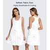 image:imageWiWi Nightgowns for Women Bamboo Viscose Button Down Sleep Shirt Super Soft Sleeveless Dress Cooling Tank Nightshirts SXXLWhite Stars