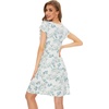 image:imageWiWi Nightgowns for Women Bamboo Viscose Super Soft Short Sleeve Sleep Dress Cooling Ladies Plus Size Lounge Sleepwear S4XGreen Leaf