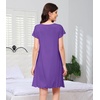image:imageWiWi Nightgowns for Women Bamboo Viscose Super Soft Short Sleeve Sleep Dress Cooling Ladies Plus Size Lounge Sleepwear S4XLilac