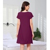 image:imageWiWi Nightgowns for Women Bamboo Viscose Super Soft Short Sleeve Sleep Dress Cooling Ladies Plus Size Lounge Sleepwear S4XMulberry