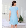 image:imageWiWi Nightgowns for Women Bamboo Viscose Super Soft Short Sleeve Sleep Dress Cooling Ladies Plus Size Lounge Sleepwear S4XPale Blue