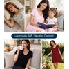 image:imageWiWi Nightgowns for Women Bamboo Viscose Super Soft Short Sleeve Sleep Dress Cooling Ladies Plus Size Lounge Sleepwear S4XPink