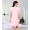 image:imageWiWi Nightgowns for Women Bamboo Viscose Super Soft Short Sleeve Sleep Dress Cooling Ladies Plus Size Lounge Sleepwear S4XPink