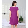 image:imageWiWi Nightgowns for Women Bamboo Viscose Super Soft Short Sleeve Sleep Dress Cooling Ladies Plus Size Lounge Sleepwear S4XPurple