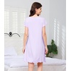 image:imageWiWi Nightgowns for Women Bamboo Viscose Super Soft Short Sleeve Sleep Dress Cooling Ladies Plus Size Lounge Sleepwear S4XTaro Purple