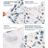 image:imageWiWi Nightgowns for Women Bamboo Viscose Super Soft Short Sleeve Sleep Dress Cooling Ladies Plus Size Lounge Sleepwear S4XWhiteGreen Dots