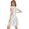 image:imageWiWi Nightgowns for Women Bamboo Viscose Super Soft Short Sleeve Sleep Dress Cooling Ladies Plus Size Lounge Sleepwear S4XWhiteGreen Dots