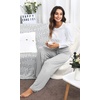 image:imageWiWi Pajama Pants for Women Comfy Soft Comfortable Pajamas Womens Lounge Sleep Pj Bottoms Viscose from Bamboo SXXLBlight Heather Grey