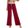 image:imageWiWi Pajama Pants for Women Comfy Soft Comfortable Pajamas Womens Lounge Sleep Pj Bottoms Viscose from Bamboo SXXLBwine RedLight Heather Grey