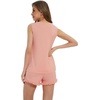 image:imageWiWi Pajama Set for Women Bamboo Viscose Sleeveless Tops with Shorts Pjs Sets Soft Summer Sleepwear Pj SXXLBlush Pink