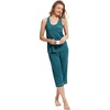 image:imageWiWi Pajama Set for Women Tank Top 2 Piece PJ Comfy Viscose from Bamboo Sleepwear Sleeveless Loungewear SXXLAdark Teal