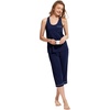 image:imageWiWi Pajama Set for Women Tank Top 2 Piece PJ Comfy Viscose from Bamboo Sleepwear Sleeveless Loungewear SXXLAnavy