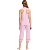 image:imageWiWi Pajama Set for Women Tank Top 2 Piece PJ Comfy Viscose from Bamboo Sleepwear Sleeveless Loungewear SXXLApink