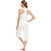 image:imageWiWi Pajama Set for Women Tank Top 2 Piece PJ Comfy Viscose from Bamboo Sleepwear Sleeveless Loungewear SXXLAraw White