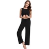 image:imageWiWi Pajama Set for Women Tank Top 2 Piece PJ Comfy Viscose from Bamboo Sleepwear Sleeveless Loungewear SXXLBblack