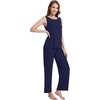 image:imageWiWi Pajama Set for Women Tank Top 2 Piece PJ Comfy Viscose from Bamboo Sleepwear Sleeveless Loungewear SXXLBnavy