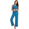 image:imageWiWi Pajama Set for Women Tank Top 2 Piece PJ Comfy Viscose from Bamboo Sleepwear Sleeveless Loungewear SXXLBteal Blue