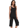 image:imageWiWi Pajama Set for Women Tank Top 2 Piece PJ Comfy Viscose from Bamboo Sleepwear Sleeveless Loungewear SXXLCblack